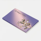 Steampunk Mechanisch Paard & Lady Lavender Post-it® Notes (Schuin)