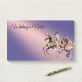 Steampunk Mechanisch Paard & Lady Lavender Post-it® Notes (Op bureau)
