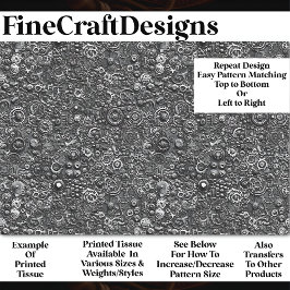 Steampunk Mechanisch Patroon Grijs BN3 Decoupage Tissuepapier