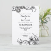 Steampunk  mechanisch tandwiel snijdt foto I Kaart (Staand voorkant)