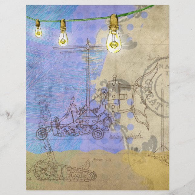 Steampunk Mechanische Edison Light Architect (Voorkant)