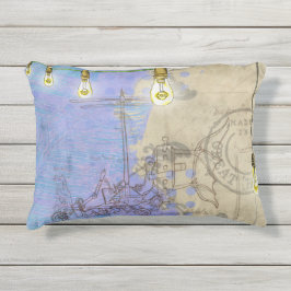 Steampunk Mechanische Edison Light Architect Buitenkussen