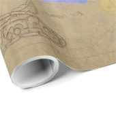 Steampunk Mechanische Edison Light Architect Cadeaupapier (Rol Hoek)