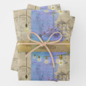 Steampunk Mechanische Edison Light Architect Inpakpapier Vel (In situ)