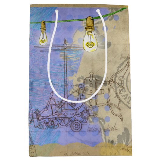 Steampunk Mechanische Edison Light Architect Medium Cadeauzakje (Voorkant)