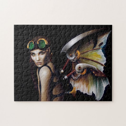 Steampunk mechanische fee legpuzzel (Horizontaal)