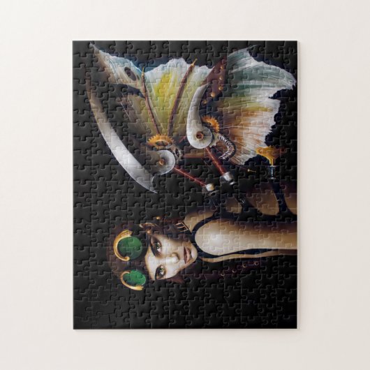 Steampunk mechanische fee legpuzzel (Verticaal)