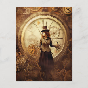 Steampunk Mechanische  Industriële Cyberpunk Briefkaart