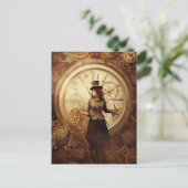Steampunk Mechanische  Industriële Cyberpunk Briefkaart (Staand voorkant)