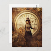 Steampunk Mechanische  Industriële Cyberpunk Briefkaart (Voorkant / Achterkant)