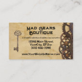Steampunk Mechanische  Industriële Cyberpunk Visitekaartje (Achterkant)