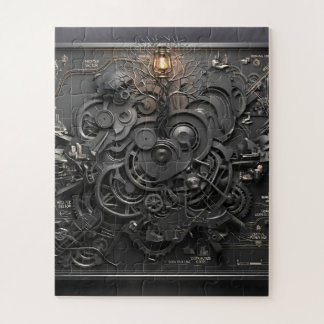 Steampunk Mechanische Kaart Legpuzzel