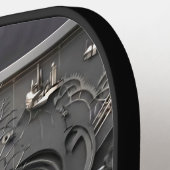 Steampunk Mechanische Kaart Pickleball Paddle (Links Detail)