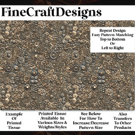 Steampunk Mechanische Patroon Rust BM9 Decoupage Tissuepapier