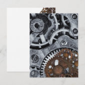 Steampunk Mechanische tandwielen Metaal Cogwiel Briefkaart (Voorkant / Achterkant)