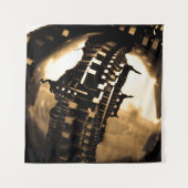 Steampunk Mechanische tandwielen Wandkleed (Voorkant)