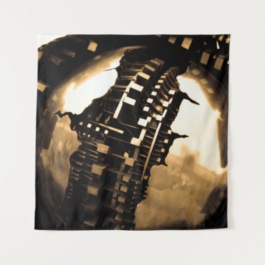 Steampunk Mechanische tandwielen Wandkleed (Voorkant)