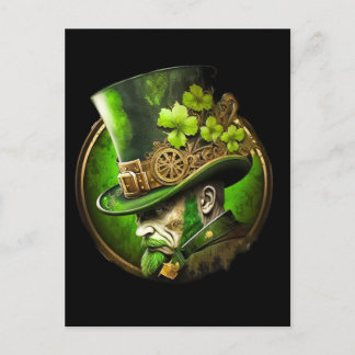 Steampunk Mechanische Top Hat St. Patrick's Day Ma Briefkaart