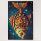 🐙Steampunk Mechanische Vis Puzzel 🐟 (Verticaal)