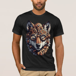 Steampunk Mechanische Wolfskop - Vintage In T-shirt