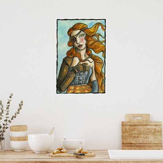 STEAMPUNK MEETS BOTTICELLI POSTER (Keuken)