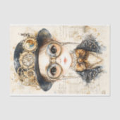 Steampunk Meisje, Black Eyes, Boog Stropdas BH7 De Tissuepapier (Voorkant)