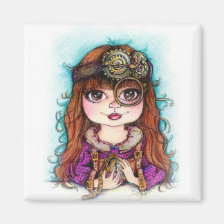 STEAMPUNK meisje magneet
