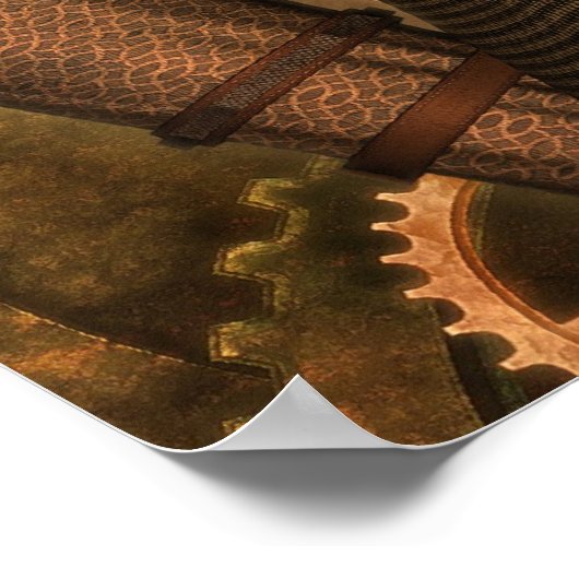 Steampunk meisje poster (Hoek)