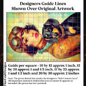 Steampunk Meisje & Teckel Hond DH6RF Decoupage Tissuepapier