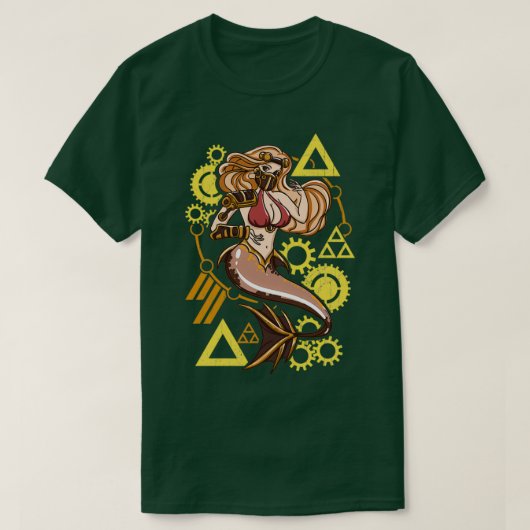 Steampunk Mermaid 1 T-shirt (Design voorkant)