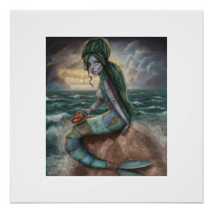 Steampunk Mermaid Perfect Poster