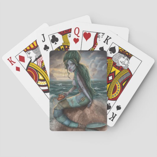 Steampunk Mermaid Pokerkaarten (Achterkant)