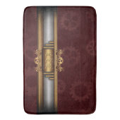 Steampunk, messing op kroontandwielen Monogram Badmat (Voorkant Verticaal)
