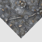 Steampunk metaal bloempatroon voor decoupage tissuepapier (Detail)