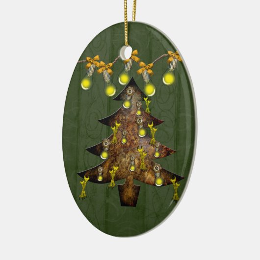 Steampunk Metaal Boom  Ornament (Links)