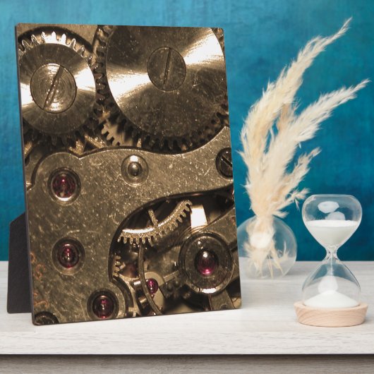 Steampunk Metaal Clock Gears Fotoplaat (Zijkant)