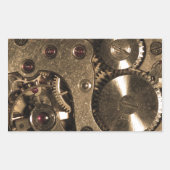 Steampunk Metaal Clock Gears Rechthoekige Sticker (Voorkant)