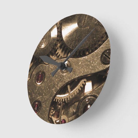 Steampunk Metaal Clock Gears Ronde Klok (Hoek)