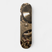 Steampunk Metaal Clock Gears Skateboard (Voorkant)
