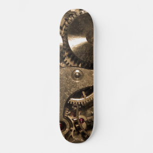 Steampunk Metaal Clock Gears Skateboard