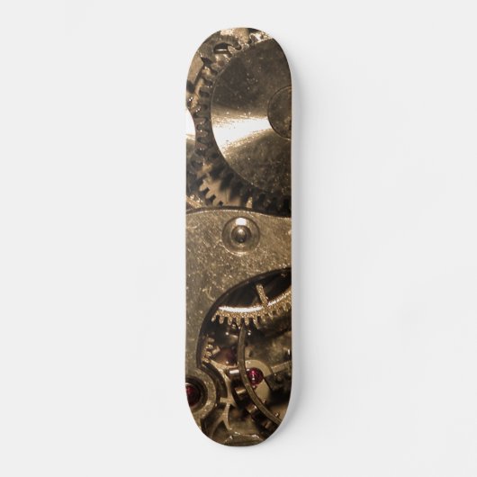Steampunk Metaal Clock Gears Skateboard (Voorkant)