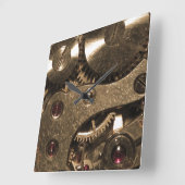 Steampunk Metaal Clock Gears Vierkante Klok (Hoek)