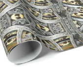 Steampunk Metaal Versnellingspapier Cadeaupapier (Rol Hoek)