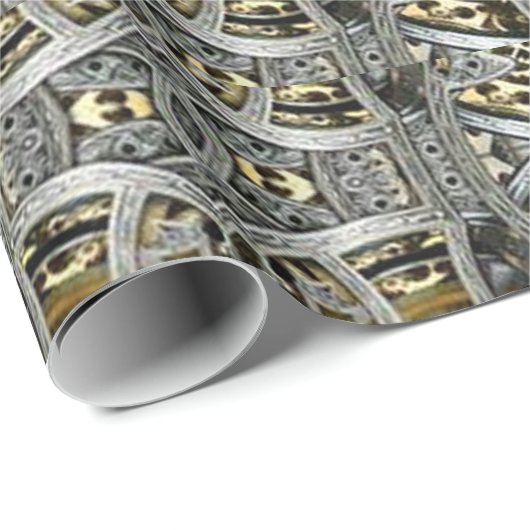 Steampunk Metaal Versnellingspapier Cadeaupapier (Rol Hoek)