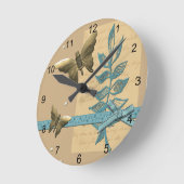 Steampunk Metal Butterfly Ronde Klok (Hoek)