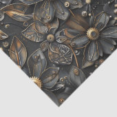 Steampunk Metal Flower Vine Pattern voor Decoupage Tissuepapier (Detail)