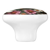 Steampunk Metal Flowers, Gears and Diamonds Keramische Knop (Zijkant)