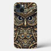Steampunk Metal Gears en Uil Case-Mate iPhone Case (Achterkant)