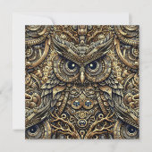 Steampunk Metal Gears en Uil Kaart (Voorkant)
