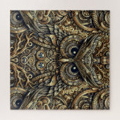 Steampunk Metal Gears en Uil Legpuzzel (Horizontaal)